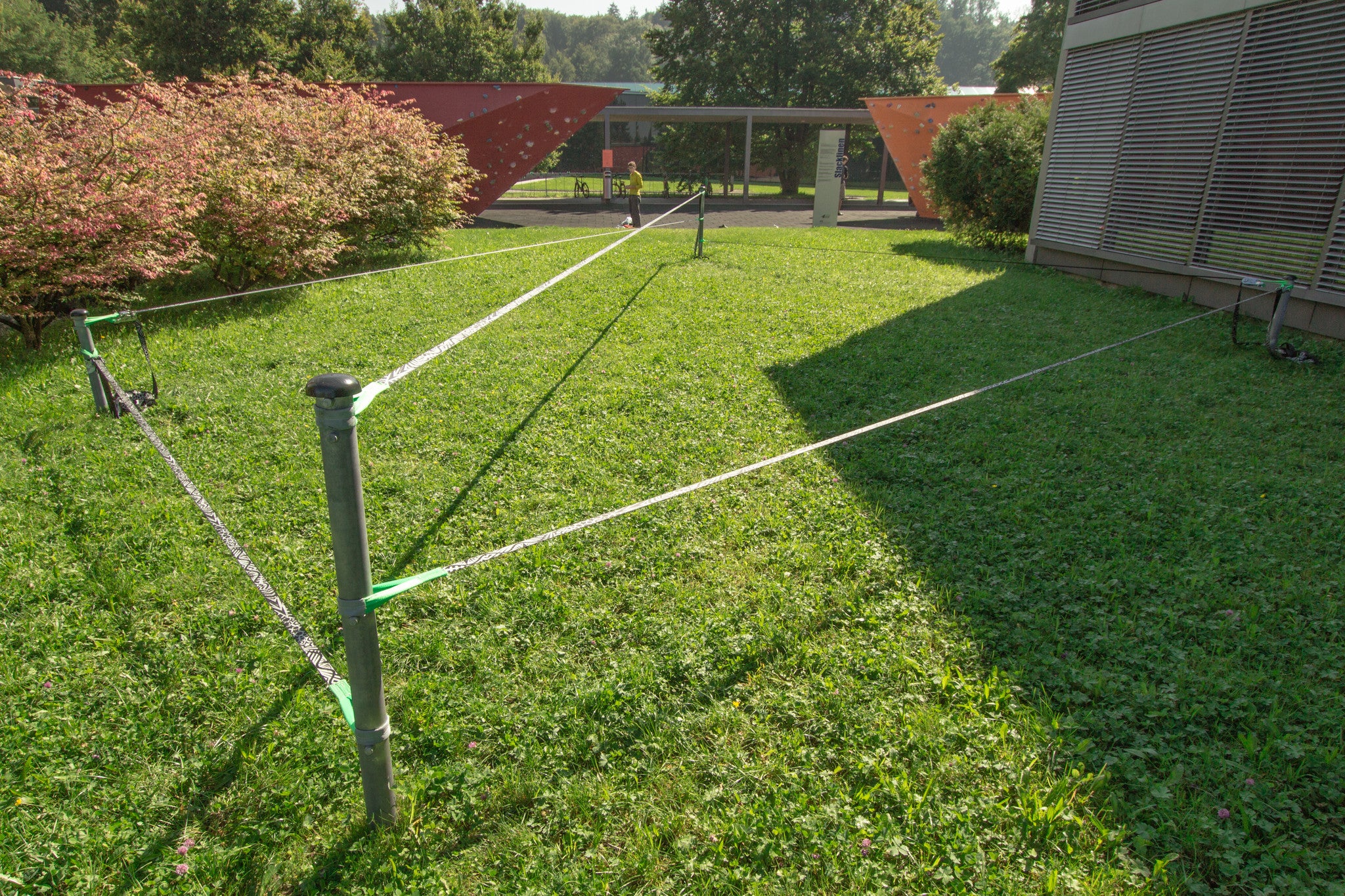 OutdoorPfosten / Wandhalterungen Slackline ohne Baum befestigen